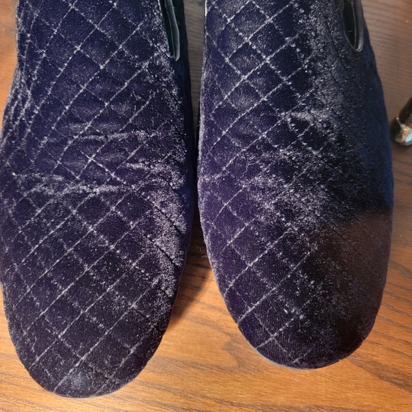 Giorgio Brutini Quilted Black Velvet Loafer 9.5m - Picture 2 of 8